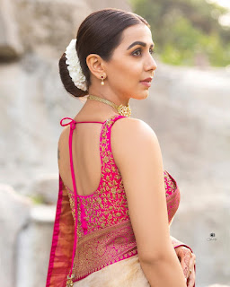 Actress Nikki Galrani New Saree Photos Actress Nikki Galrani New Saree Photos