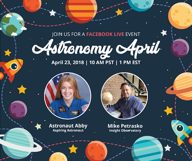 Facebook Education Live - Astronomy April Promo Card