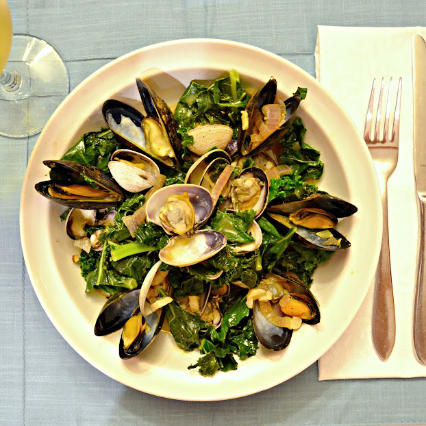 Gingered Mussels And Clams With Kale Serena Bakes Simply From Scratch