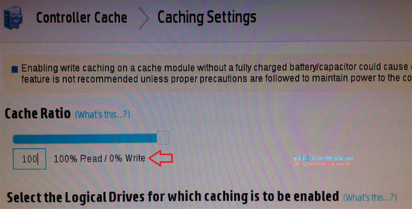 vSAN Disk Controllers 調整為 Read Cache 100 不自量力 の Weithenn