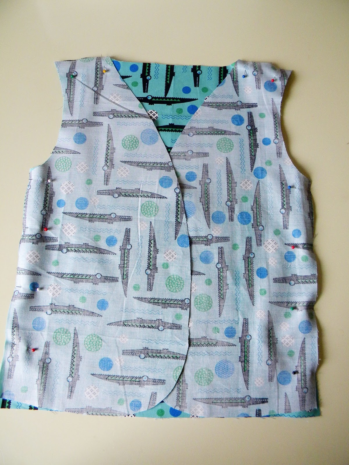 Fresh Off the Bolt: Reversible Piped Vest for Boys and Free Pattern!