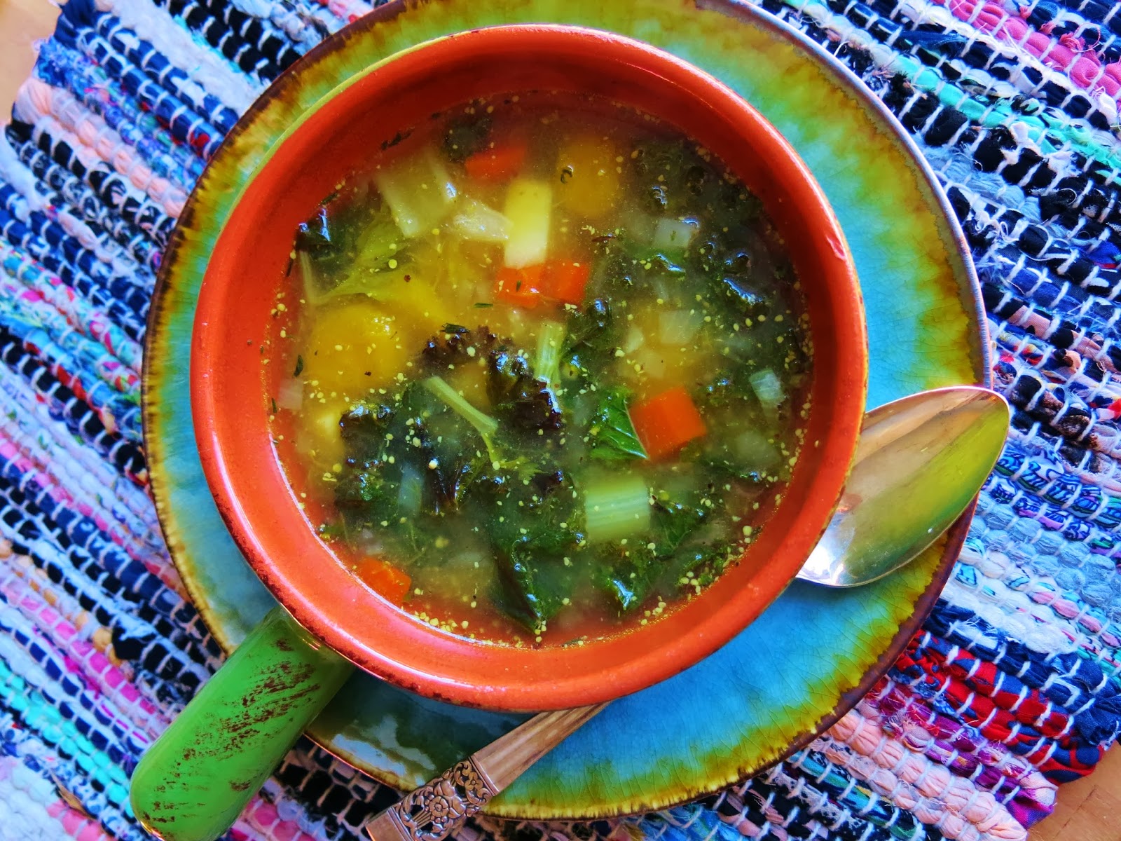 Butternut Squash, Lima Bean and Kale Soup