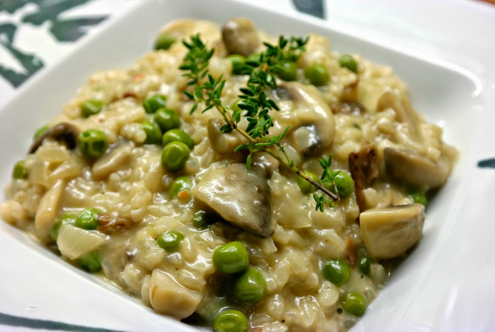 Sentymentalna kuchnia Proste risotto z pieczarkami i groszkiem