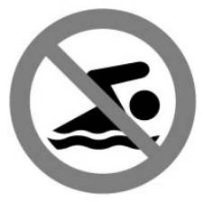 여기에서 수영을 하지 마십시오