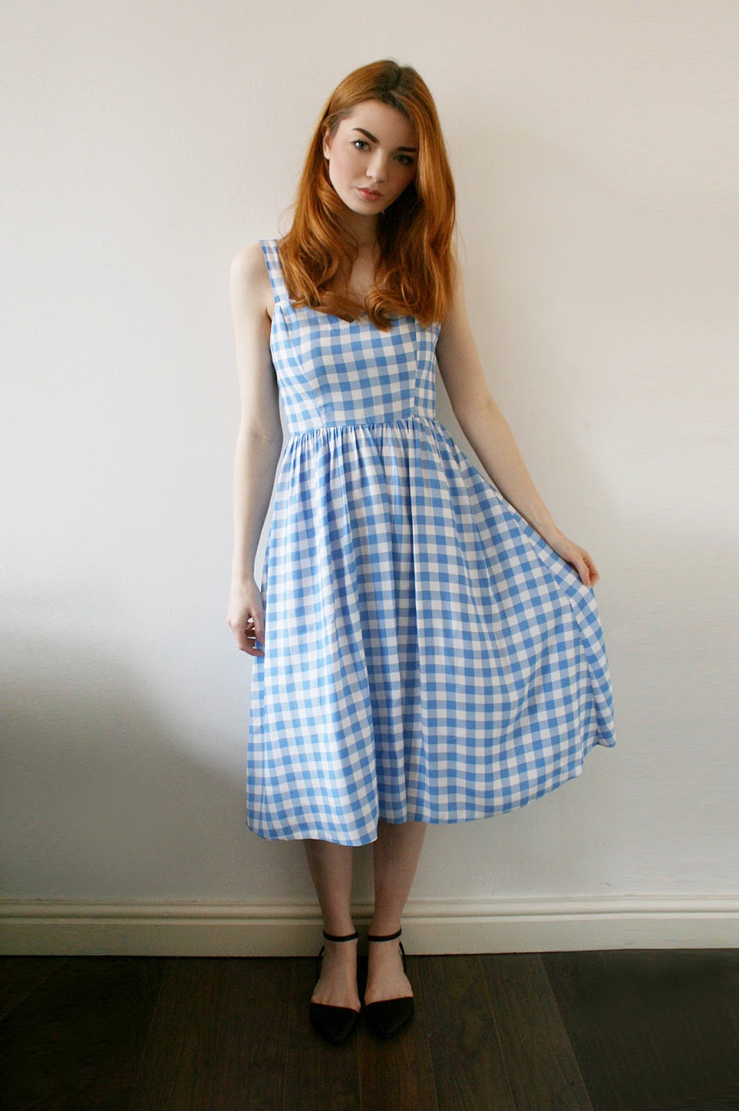 Outfit Of The Day | Blue Gingham Dress - Hannah Louise Fashion