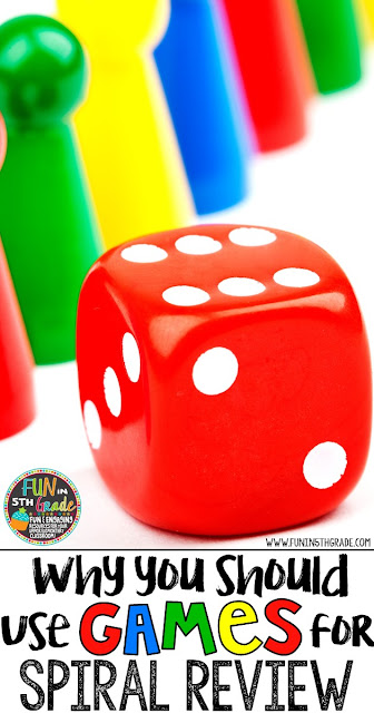 Want to spiral concepts in a FUN way? Click to see how I use games to spiral review concepts in my classroom. Students LOVE these activities and it makes them want to practice!