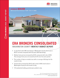ERA Brokers published its July 2013 Market Report for the Washington County Area.