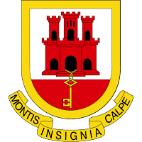 Logo Gambar Lambang Simbol Negara Gibraltar PNG JPG ukuran 200 px