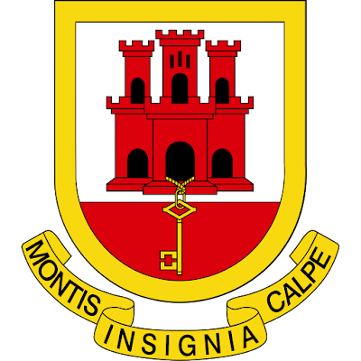 Logo Gambar Lambang Simbol Negara Gibraltar PNG JPG ukuran 400 px