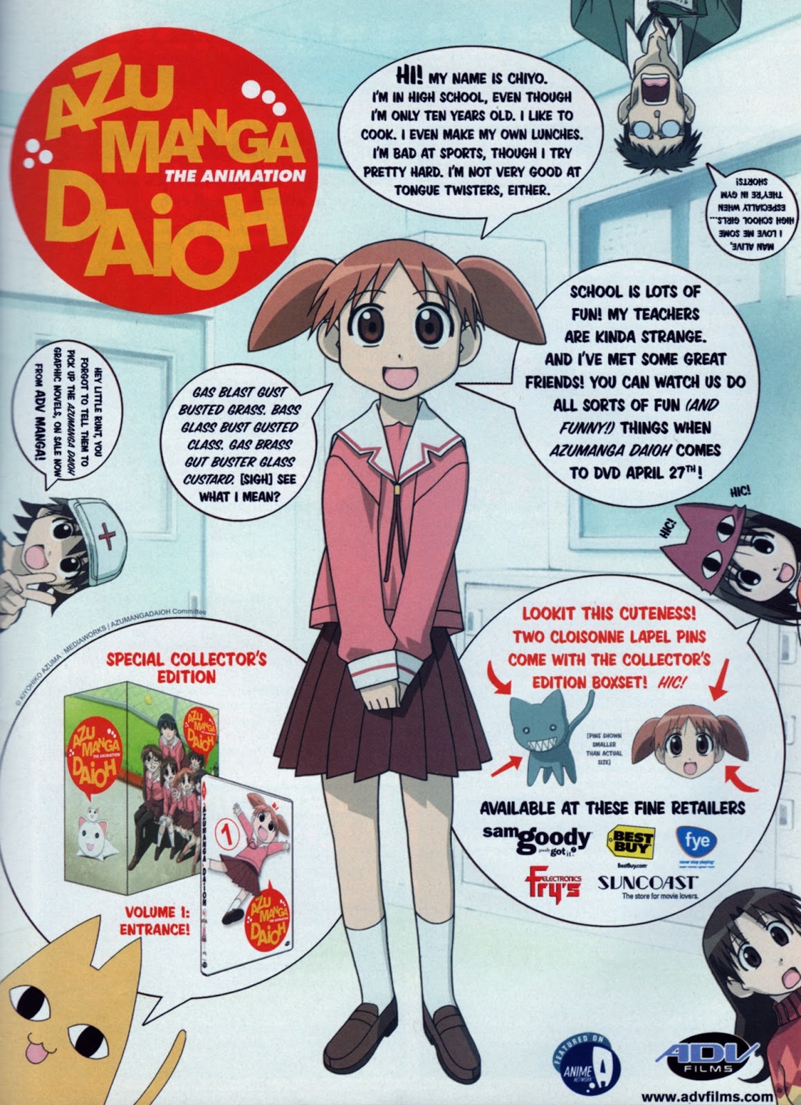Azumanga Daioh Complete Series Episodes 1-26 Dual Audio English/Japanese
