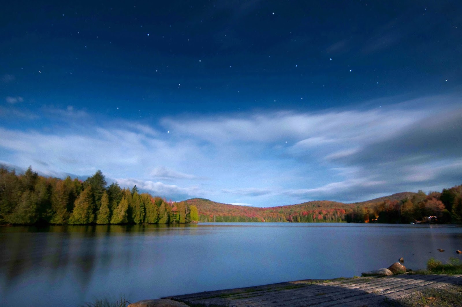 Carol's View Of New England Moon rise over Peacham VT, and Martin's