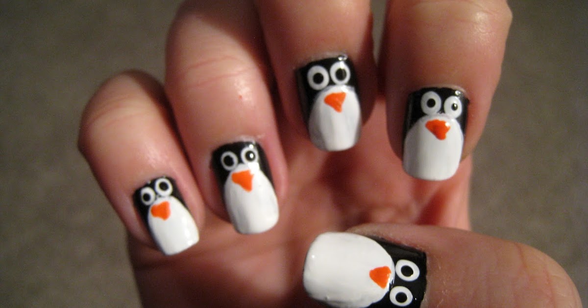 Manicure Monday (Penguin Nail Art) and Monthly Pedicure (Christmas ...