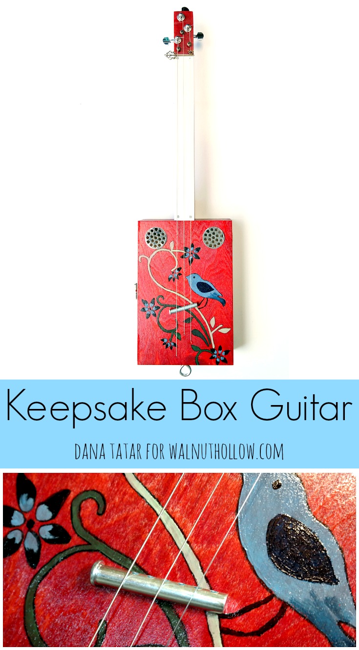 Keepsake Box Guitar Walnut Hollow