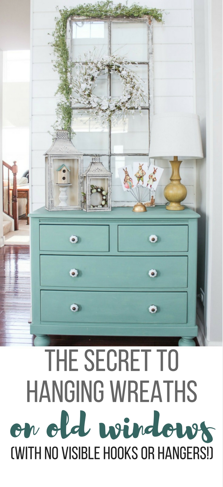 How to Hang a Wreath on an Old Window Delightfully Noted