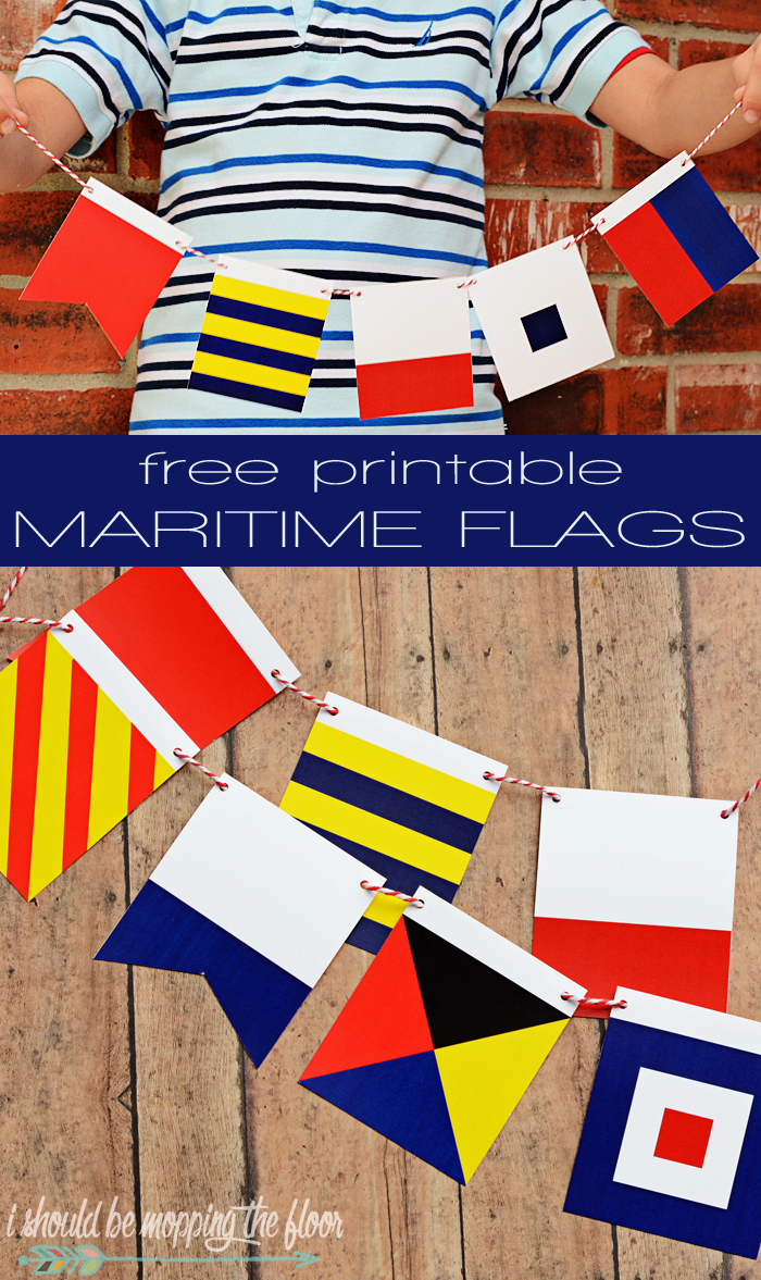 An abstract illustration on national maritime day Free Printable Maritime Flags | i should be mopping the floor
