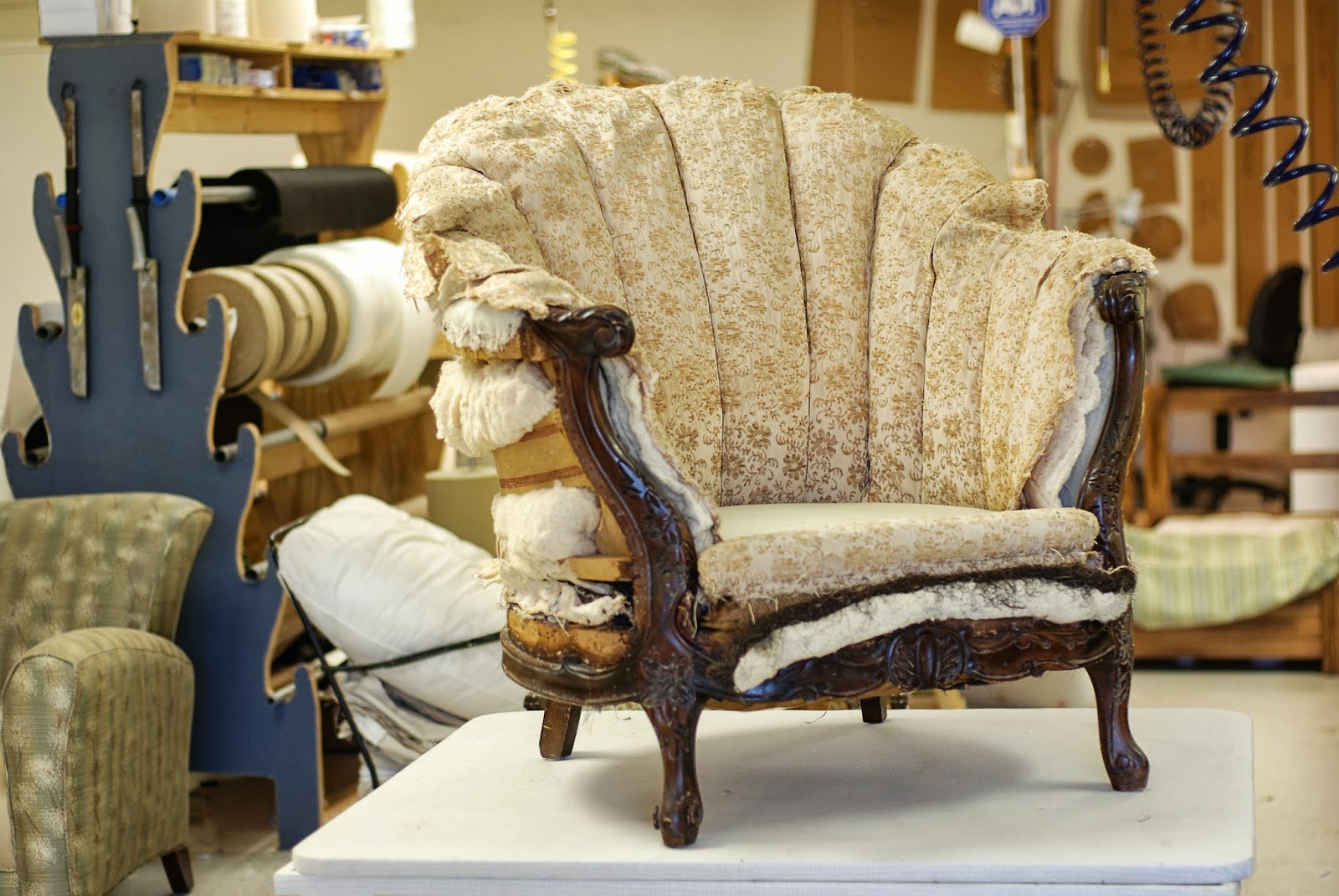 1920's Channel Back Barrel Chair Restoration Finish Pros