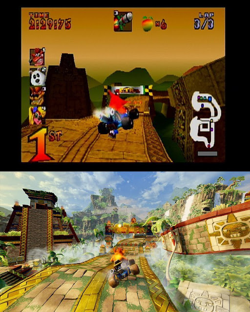الكشف عن صور لمقارنة جودة رسومات لعبة Crash Team Racing بين نسخة الريميك و الإصدار الأصلي ، تطور خرافي ..