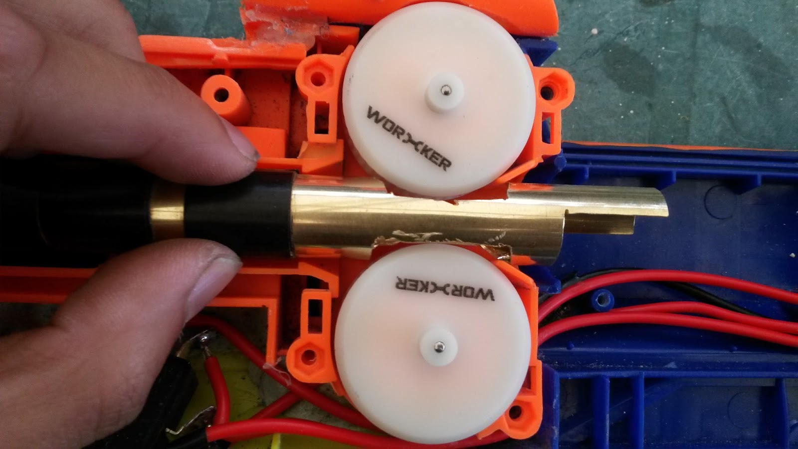 Outback Nerf Mod Flywheel Brass Guide (19/32" in an RS)