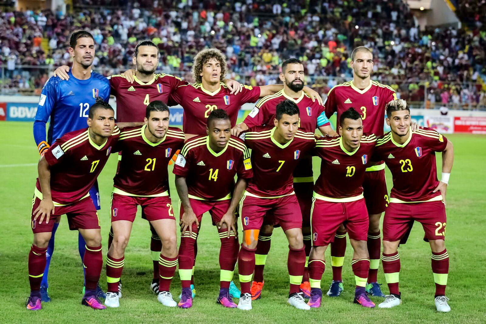 EQUIPOS DE FÚTBOL onces históricos y actuales SELECCIÓN DE VENEZUELA