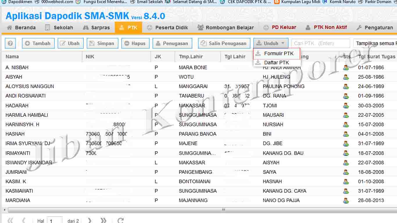 d 011 mengentri data ptk di aplikasi dapodik rajanya sharing form ptk 1
