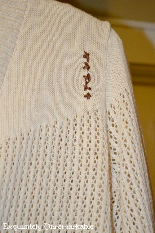 Creative Fix For Torn Sweater