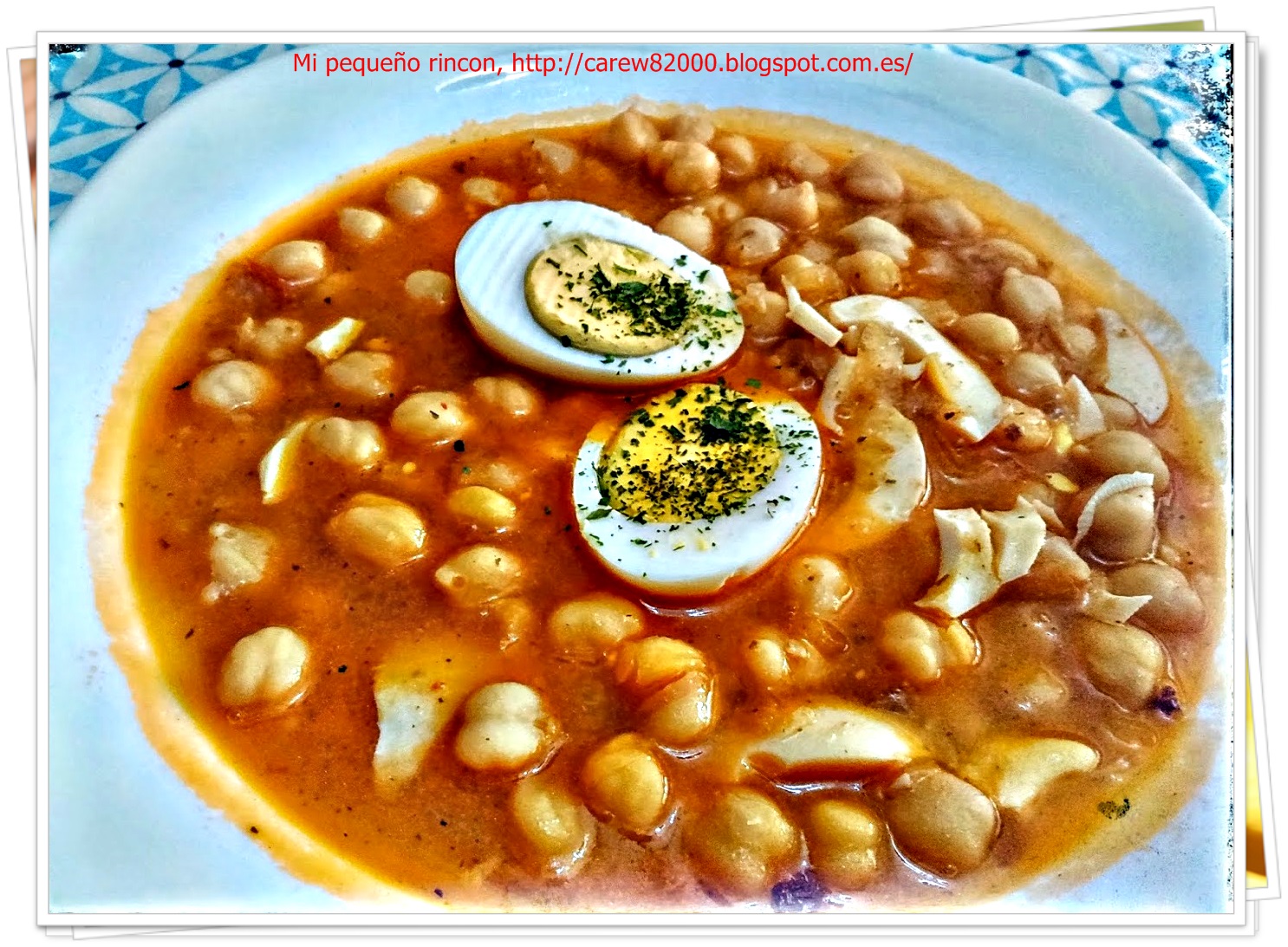 Mi pequeño rincon: Garbanzos con huevo duro