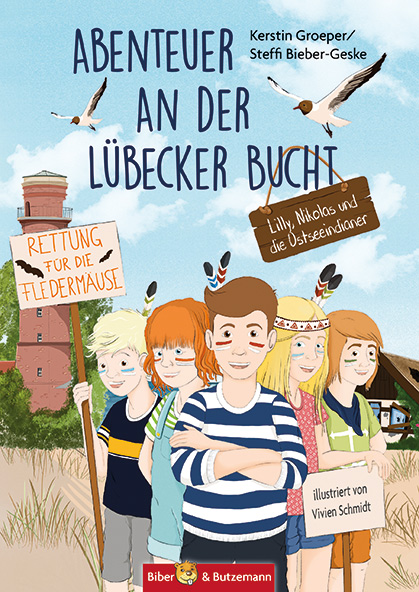 Das Bücherboot: Kinderbücher aus dem Norden. In "Abenteuer an der Lübecker Bucht" retten Lilly und Nikolas mit den Ostseeindianern die Fledermäuse.