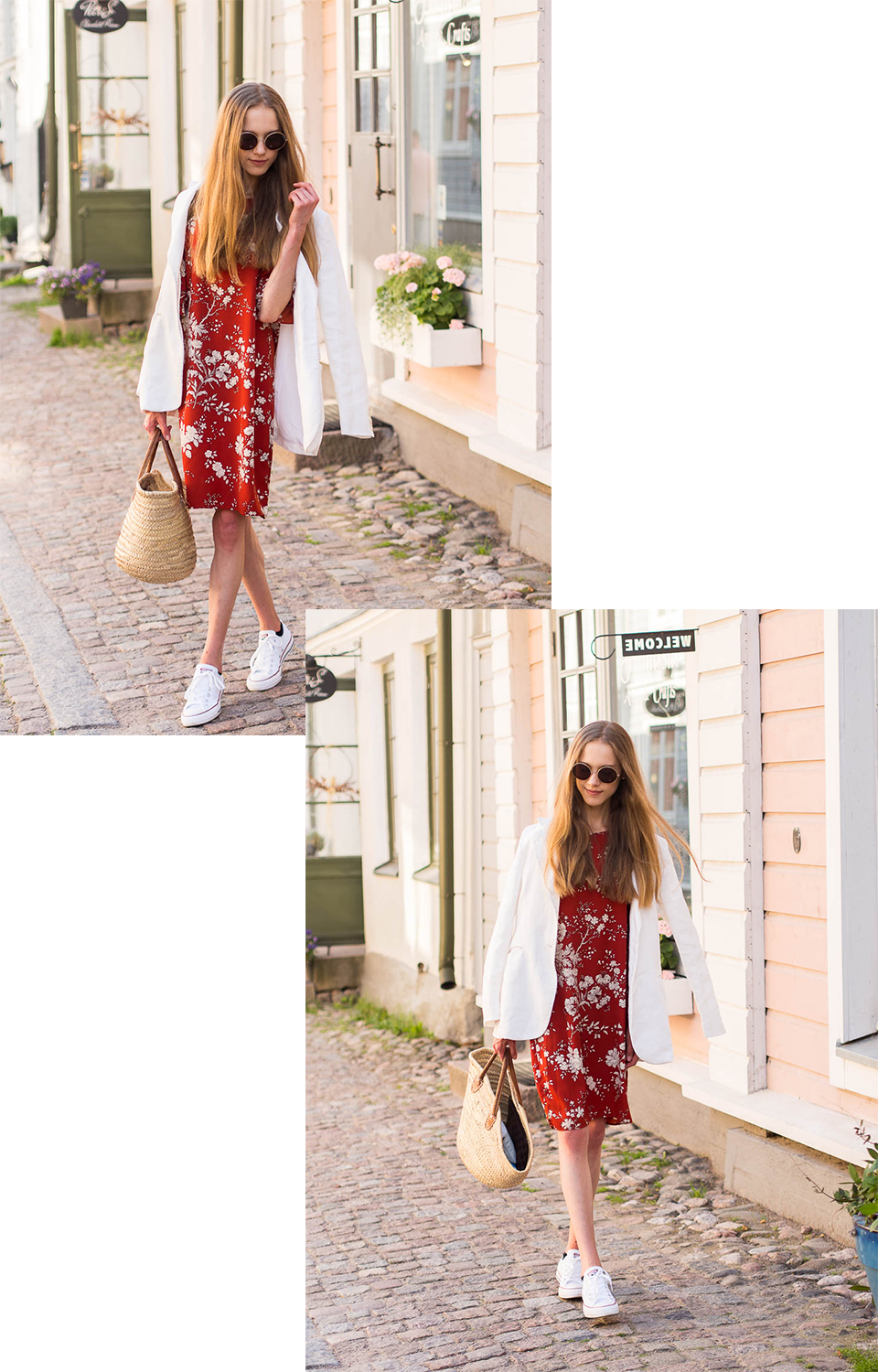 fashion-blogger-summer-outfit-linen-blazer-floral-dress