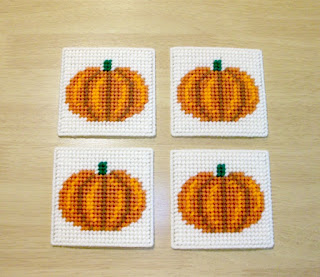 Handmade Pumpkin Coaster Set