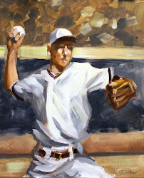 knuckleball baseball painting oil pitch pitcher kenney demonstration mencher