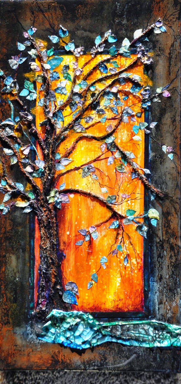 Original Mixed Media Painting, "Infinitree", by International Mixed