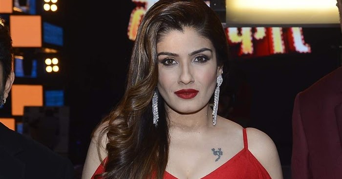 700px x 367px - Bollywood Actress Raveena Tandon Hot In Red Dress Photos