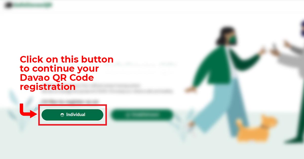 Click on the "INDIVIDUAL" button to proceed with your registration.