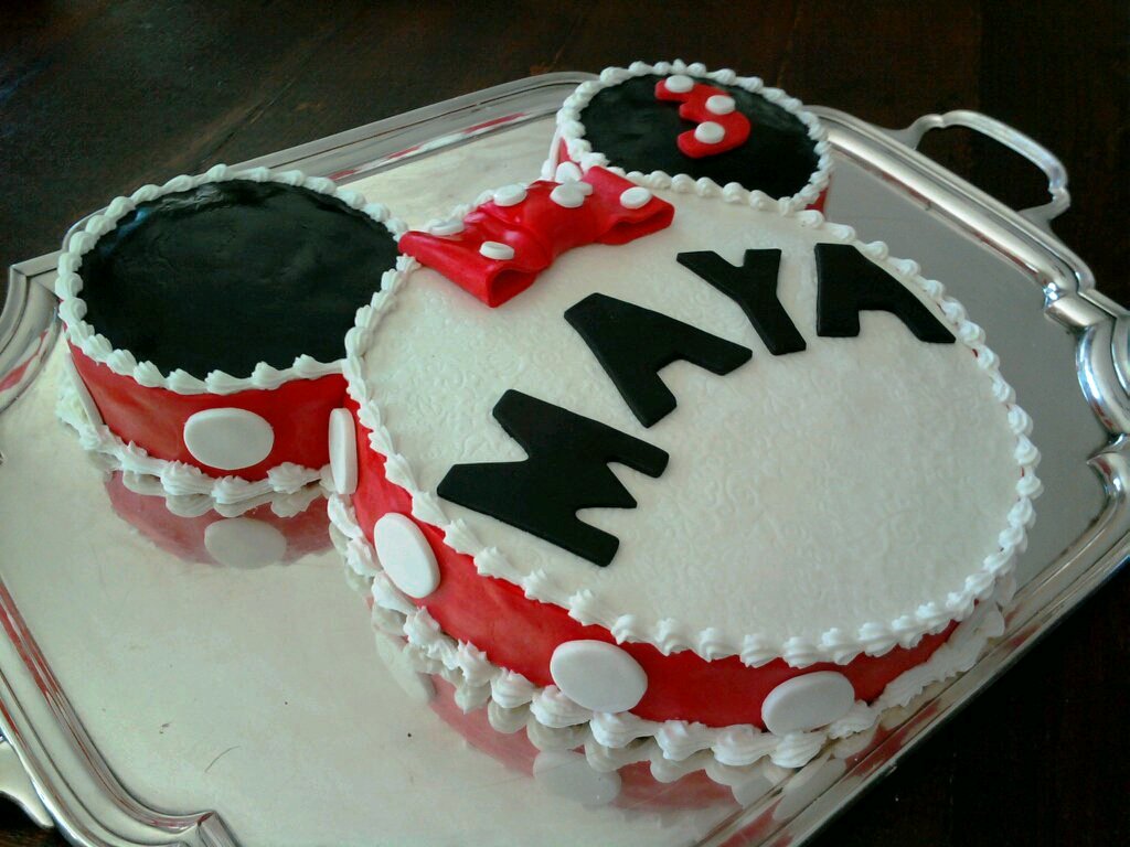 AimeeJo Desserts Maya's 3rd Birthday Cake Minnie Mouse