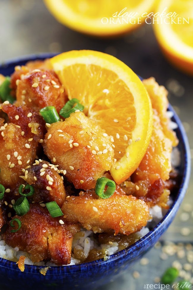 Andrea´s Kochbuch Slow Cooker Orange Chicken OrangenHähnchen