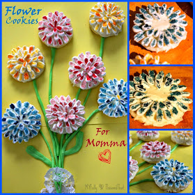 Flower Cookies for Mama/This and That #cookies #mothersday #fillthecookiejar