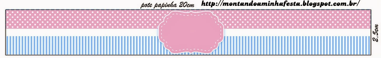 Free Printable  Pink and Light Blue Label.