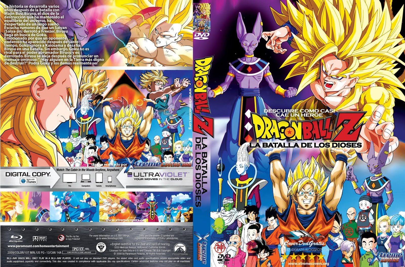 Dragon Ball Z: Battle of Gods 2013 DVD COVER - CoverDvdGratis