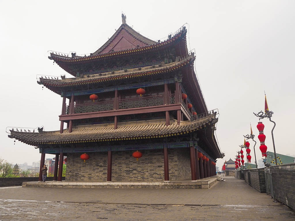 Gate towers on Xi'an City Walls in China