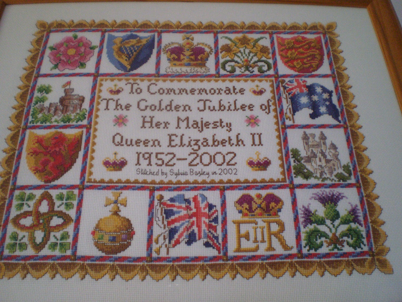 Linens and Royals Diamond Jubilee Cross Stitch Samplers