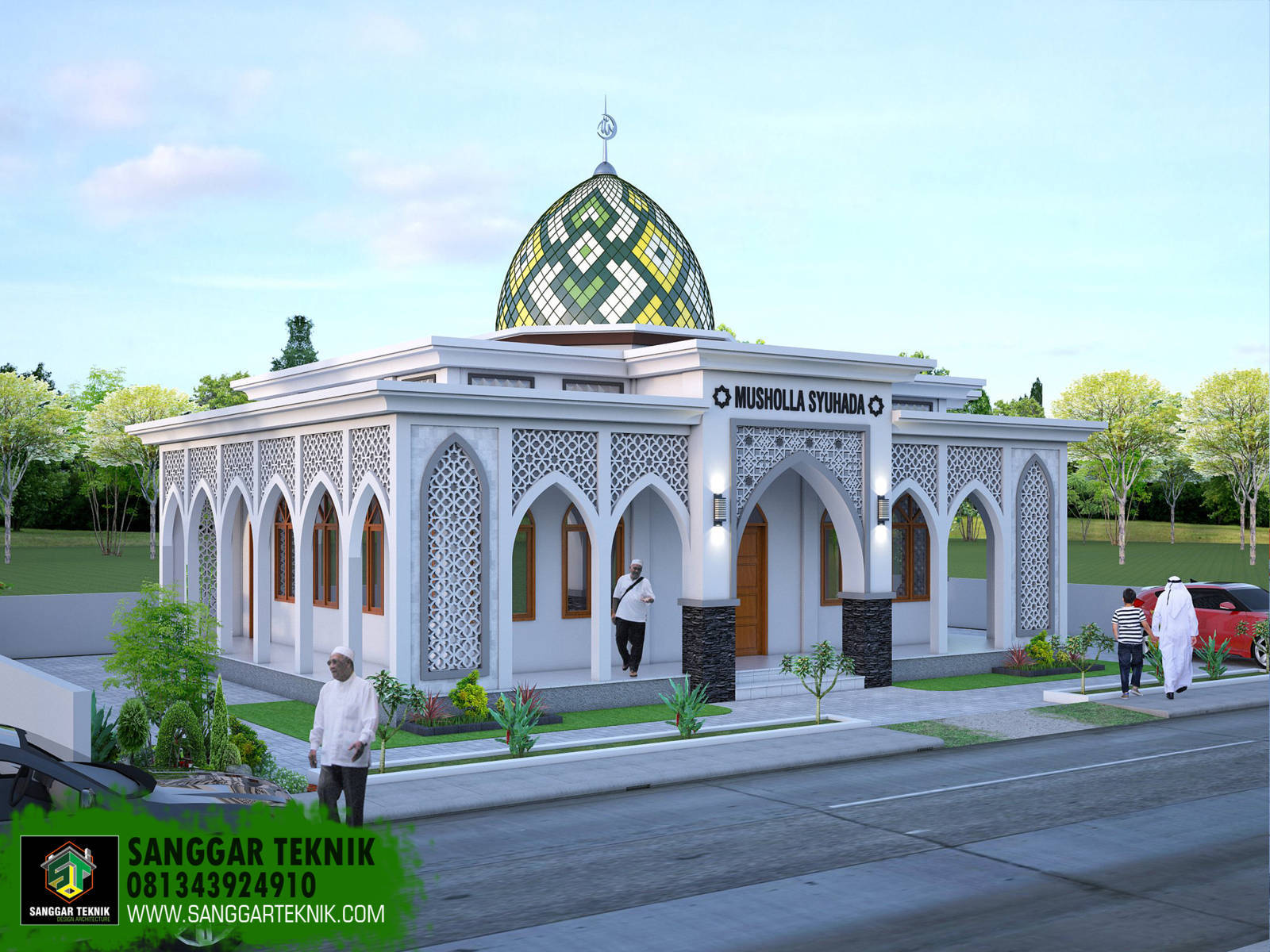 DESAIN MUSHOLLA MINIMALIS 10x13 1 LANTAI | SANGGAR TEKNIK