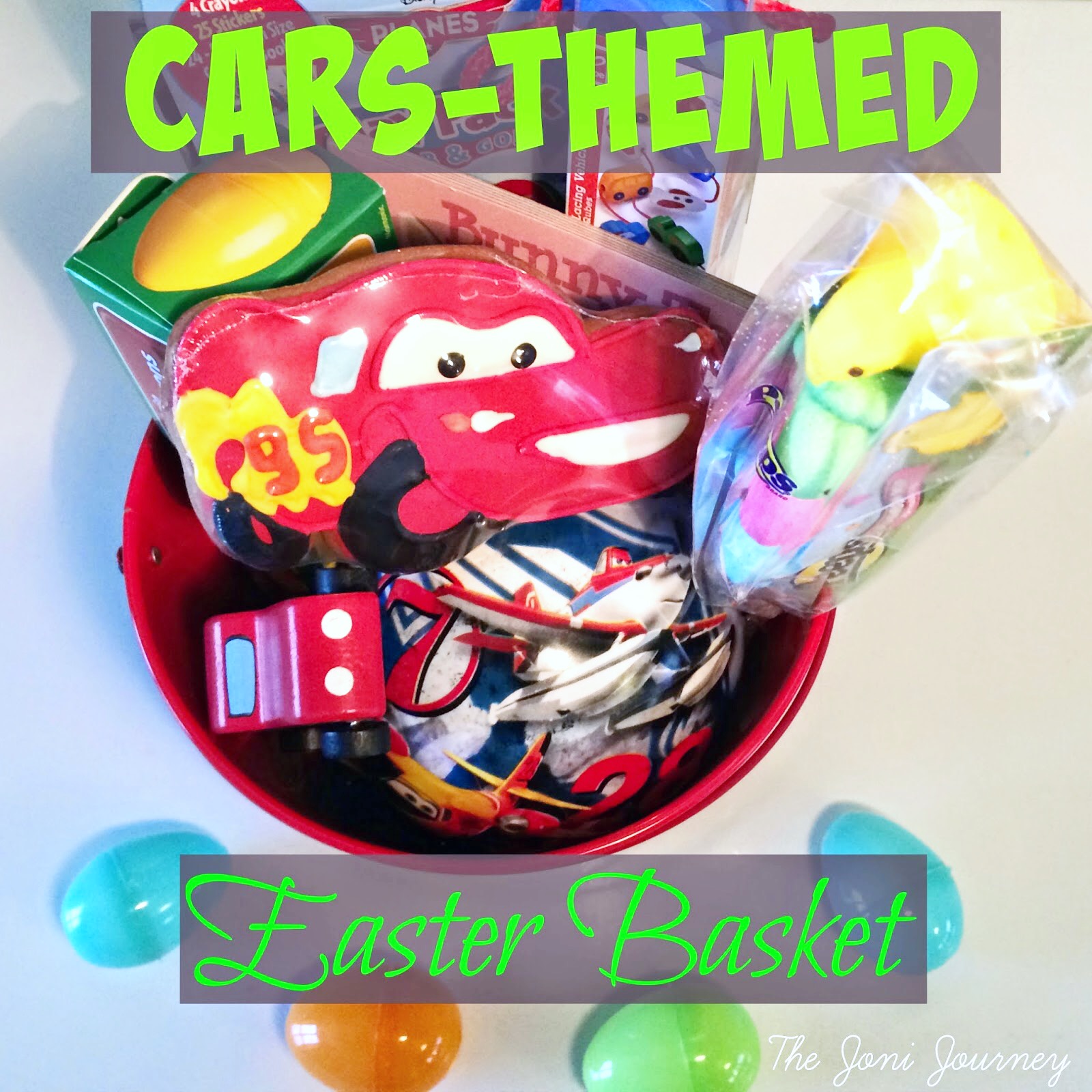 The Joni Journey CarsThemed Easter Basket