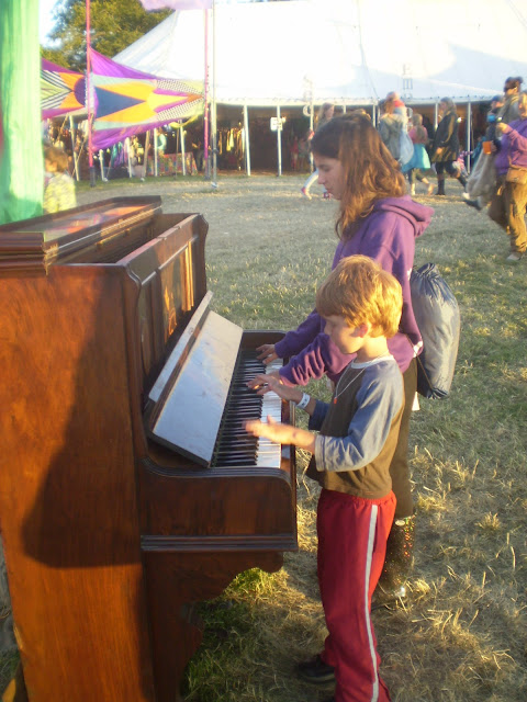 open air piano at camp bestival