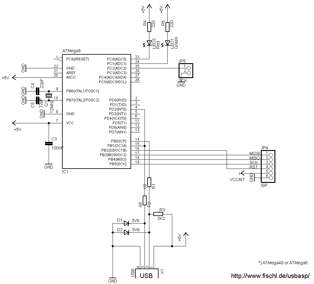 Membuat Rangkaian Downloader Mikrokontroler AVR USBasp ~ Kumpulan Tips