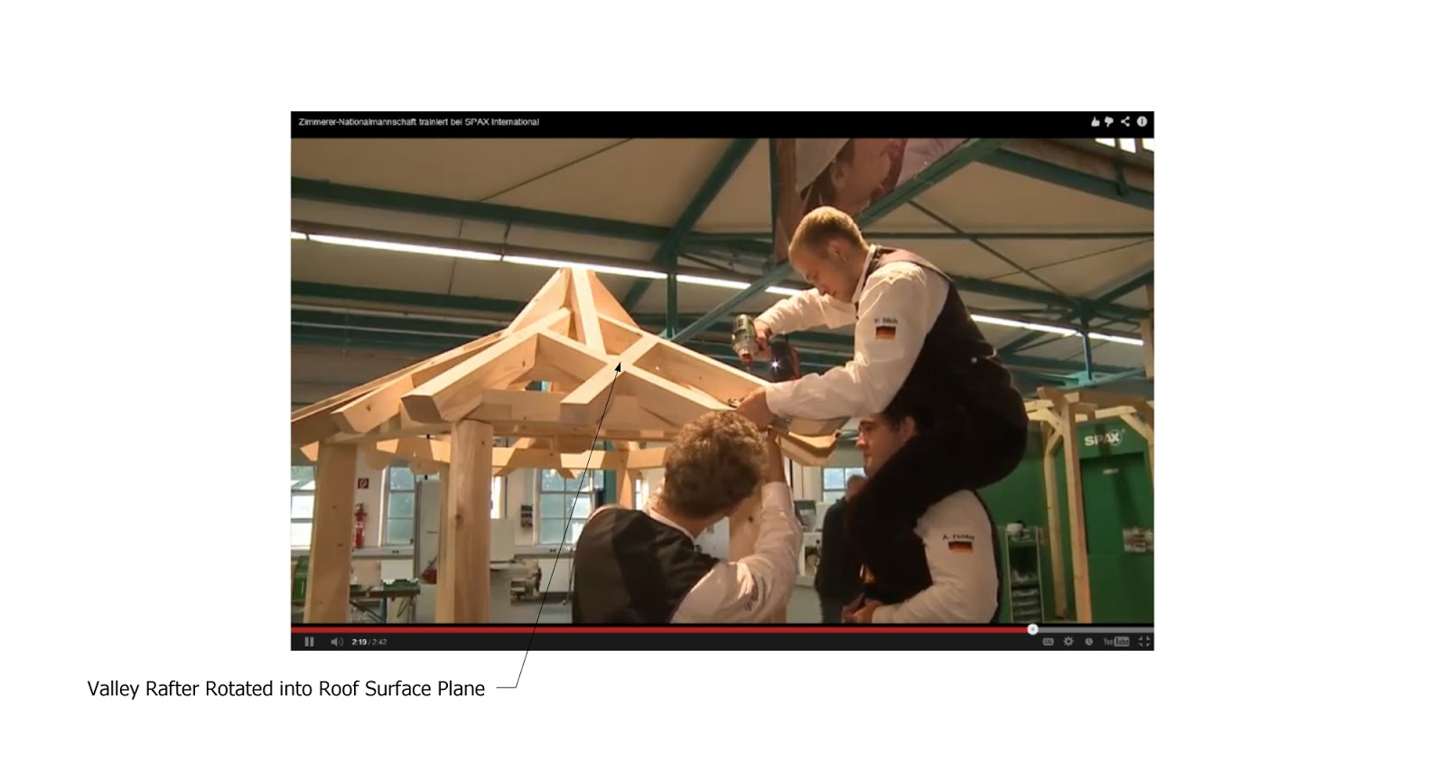 Roof Framing Geometry WorldSkills dévers de pas & trait carré