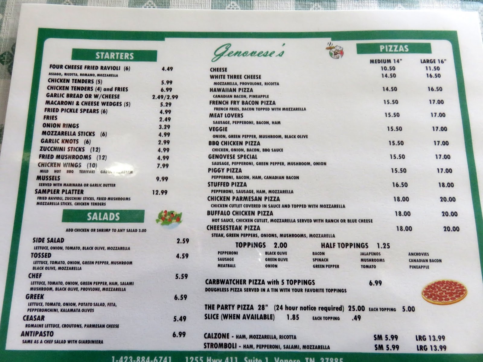 Big Daddy Dave Genovese’s Quality Pizza in Vonore Tennessee