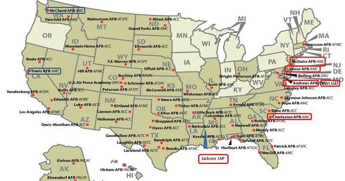 Map Of Us Air Force Bases In Germany - United States Map