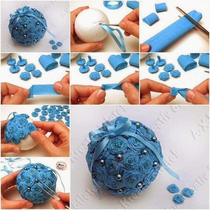 Foam Balls Craft  Easy Glitter Ball Home Decoration Idea 