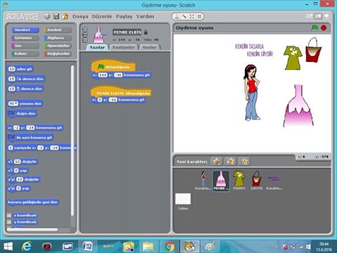 scratch ile giydirme oyunu bilisimci ruh