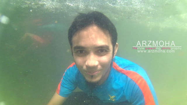 selfie dalam air, sjcam, kualiti gambar sjcam, action cam, taman rimba pulau pinang,